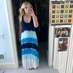Tye dye Blue Maxi dress. Size medium